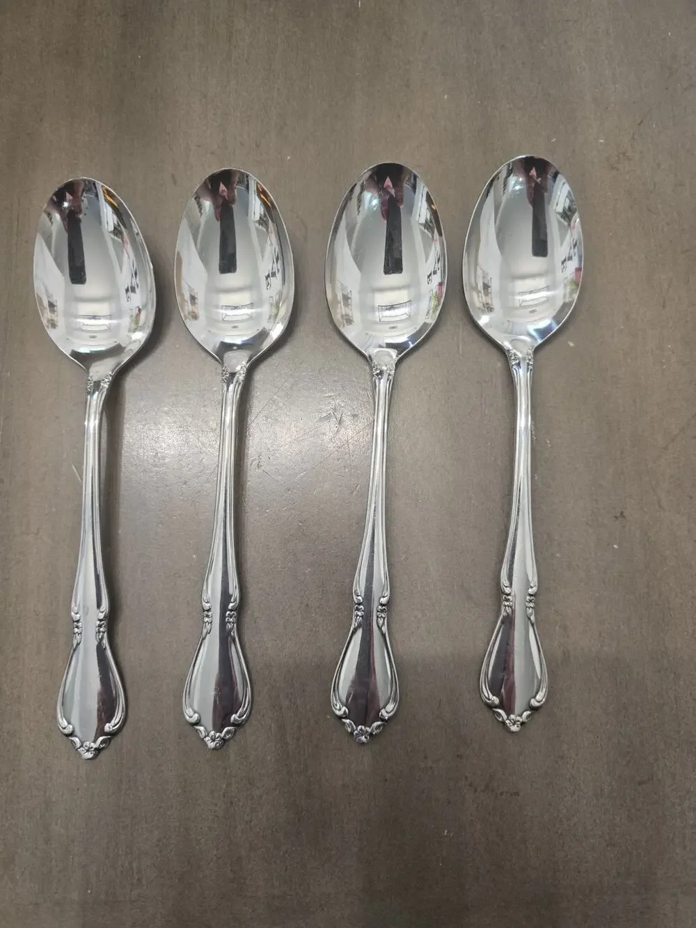 Oneida CHATEAU Stainless 4 Tablespoons Oneidacraft Deluxe Glossy Flatware